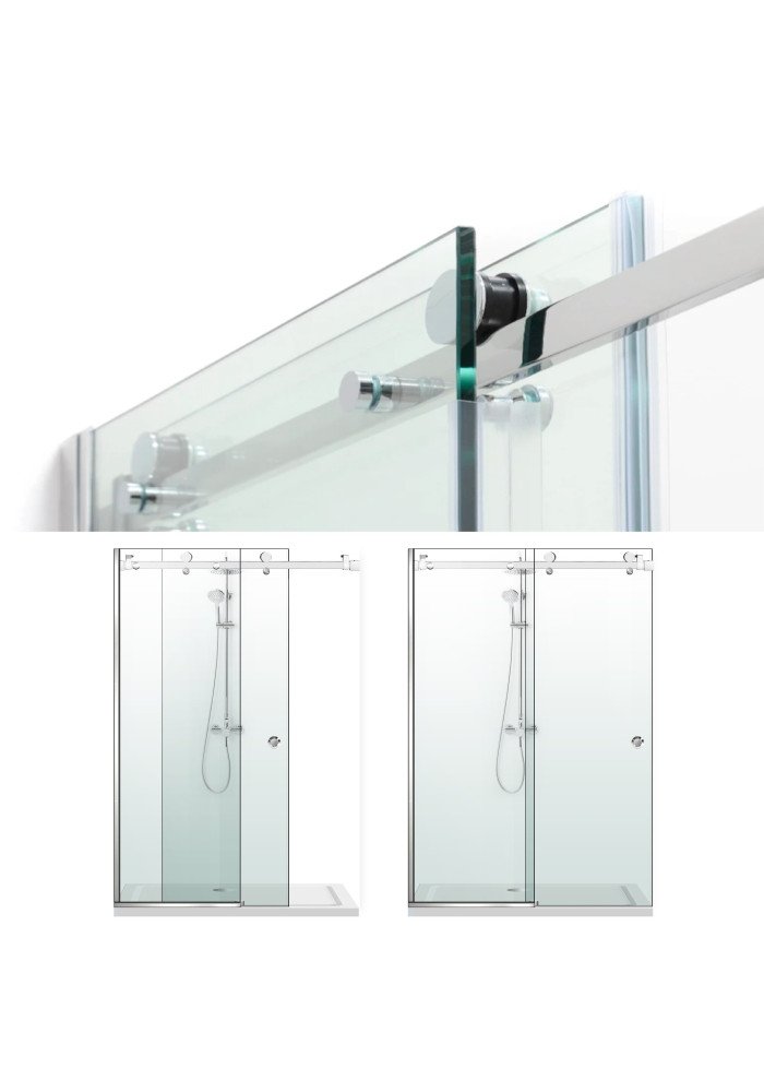 PARAVAN DUS GLISANT FLOAT FULL INOX FERONERIE