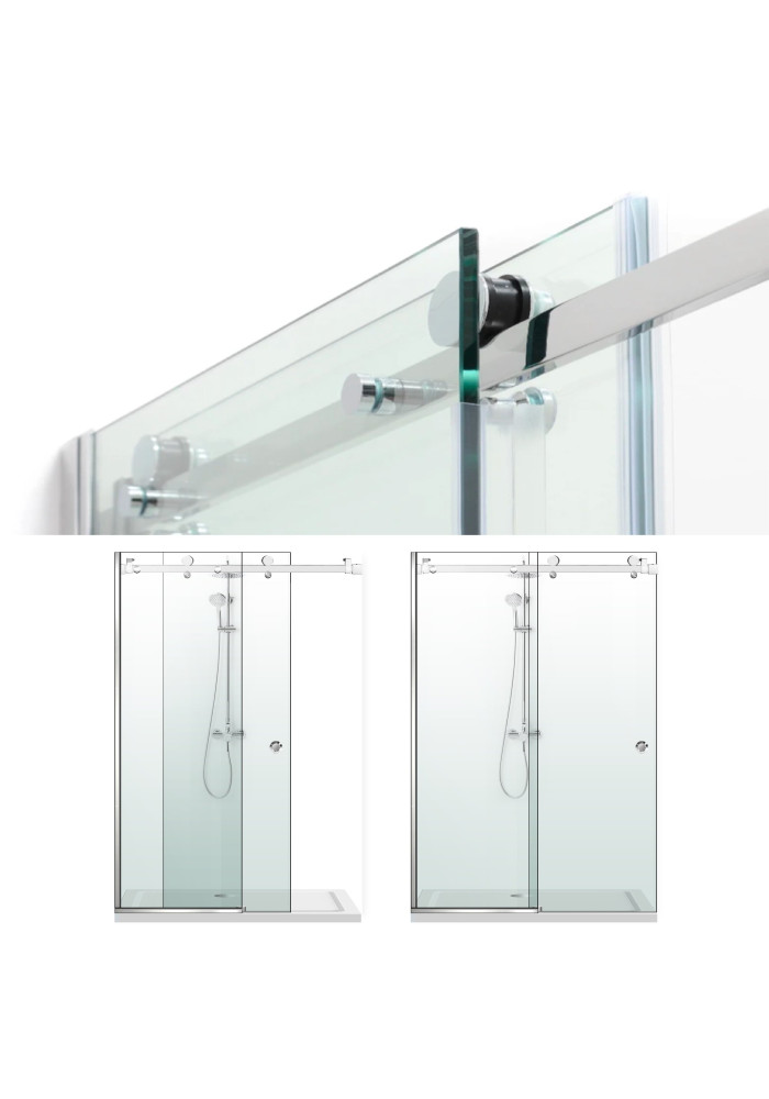 PARAVAN DUS GLISANT FLOAT FULL INOX FERONERIE