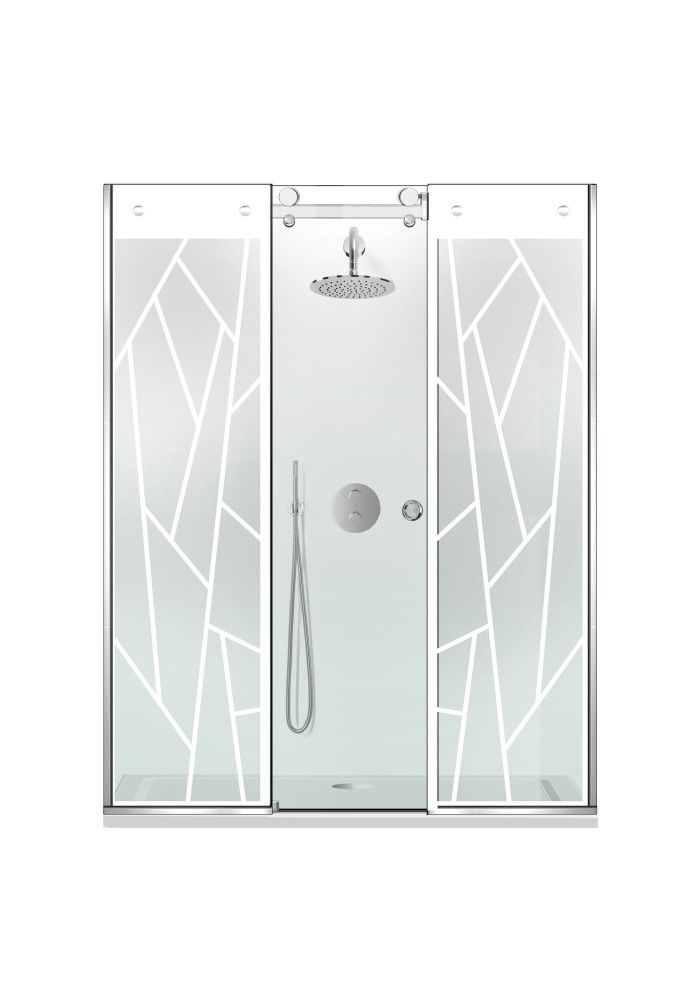 PARAVAN DUS GLISANT FLOAT FULL INOX ATLAS