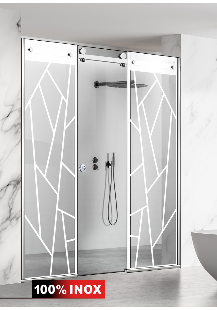 PARAVAN DUS GLISANT FLOAT FULL INOX ATLAS