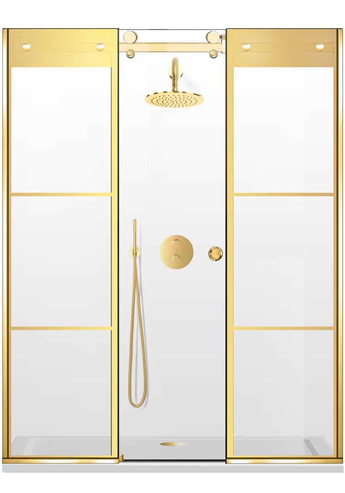 PARAVAN DUS GLISANT FLOAT FULL INOX  AURIU VINTAGE AURIU