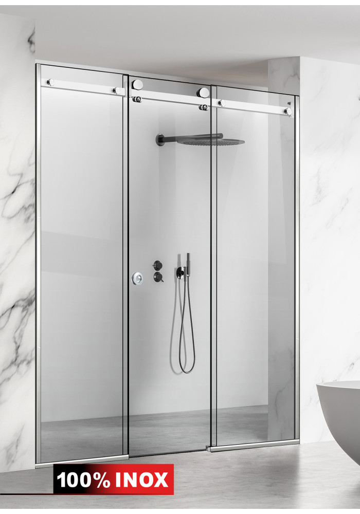 PARAVAN DUS GLISANT FLOAT FULL INOX 