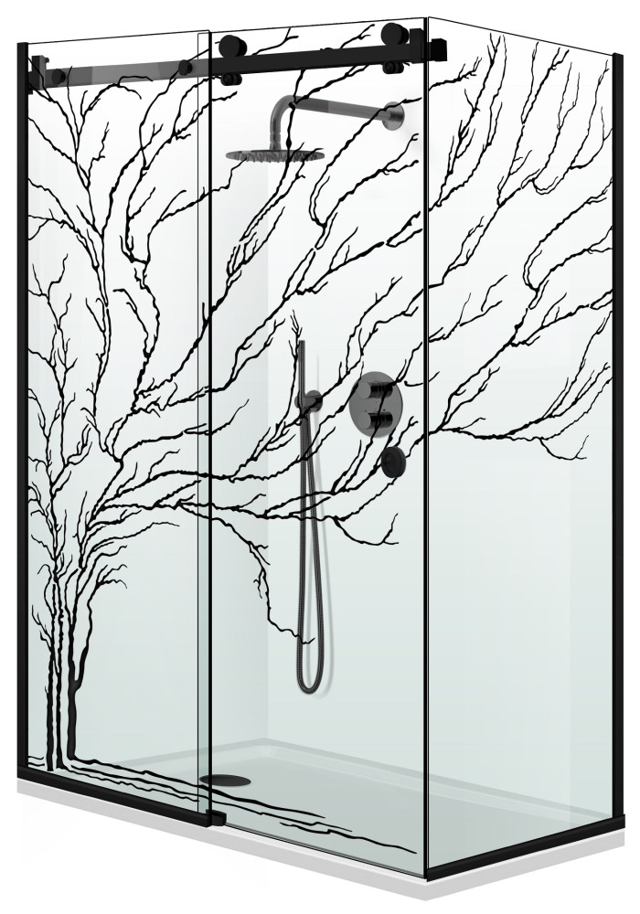 CABINA DUS GLISSANDO PURE NEGRU MAT TREE NEGRU