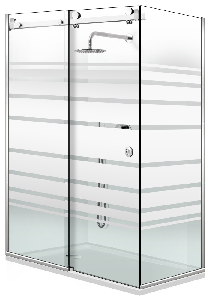 PARAVAN DUS CU USA GLISANTA FULL INOX MULTILINE