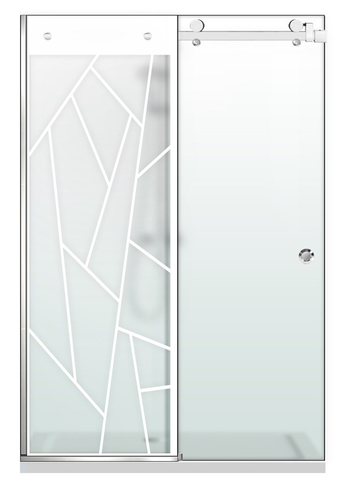 PARAVAN DUS CU USA GLISANTA MAT FULL INOX