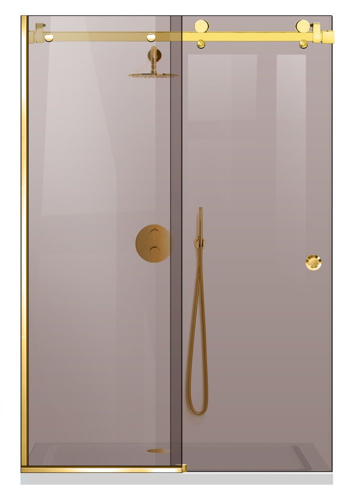 PARAVAN DUS GLISANT BRONZ FULL INOX AURIU
