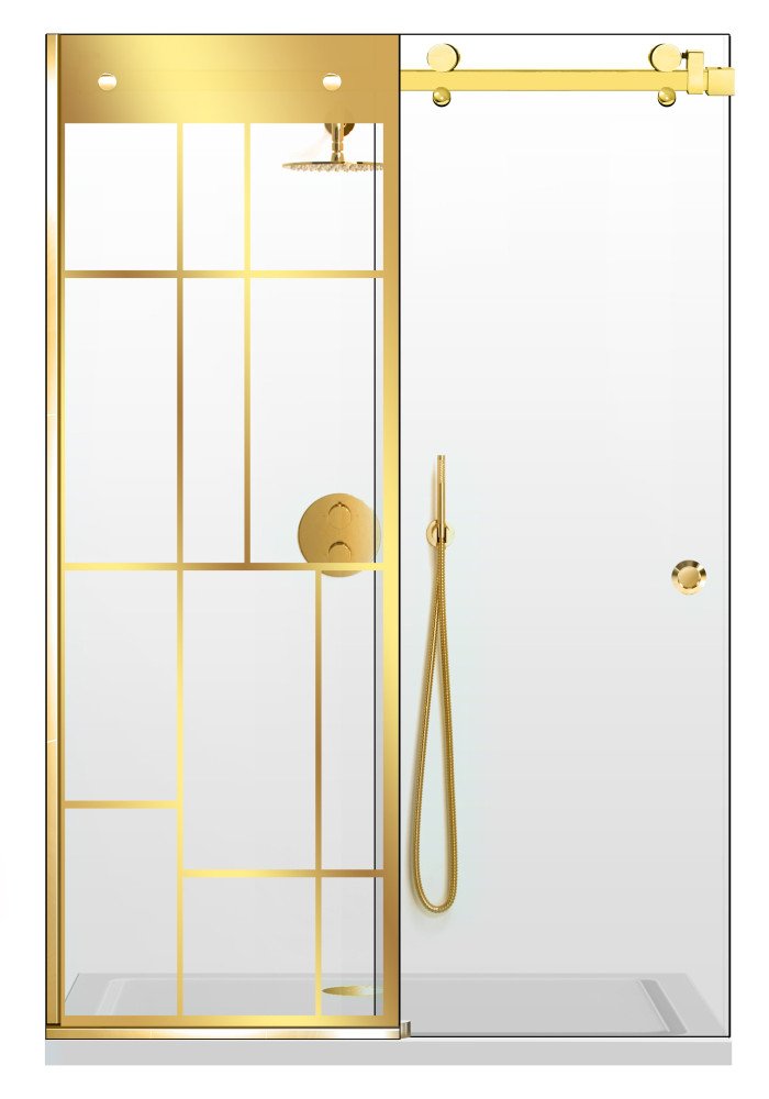 PARAVAN DUS CU USA FLOAT FULL INOX AURIU
