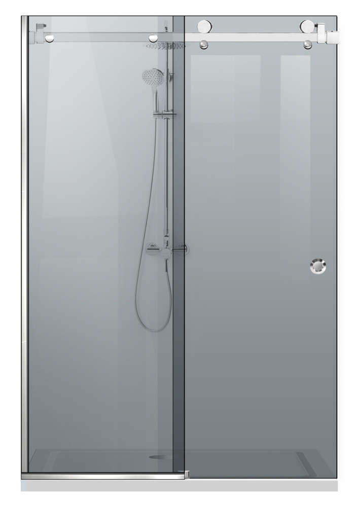 PARAVAN DUS GRI FULL INOX