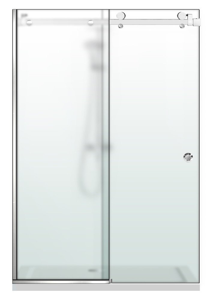 PARAVAN DUS GLISANT MAT FULL INOX