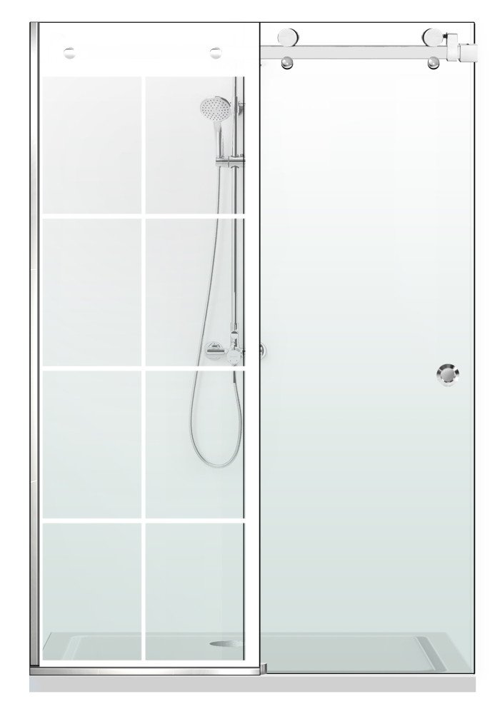 PARAVAN DUS GLISANT FLOAT FULL INOX