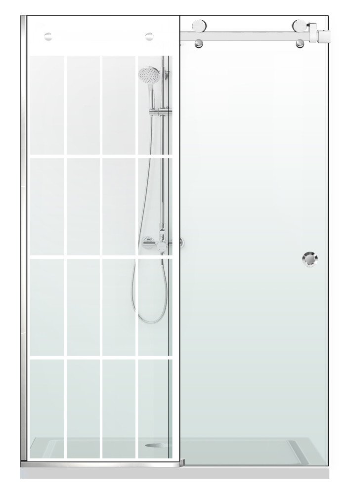 PARAVAN DUS CU USA GLISANTA FLOAT FULL INOX
