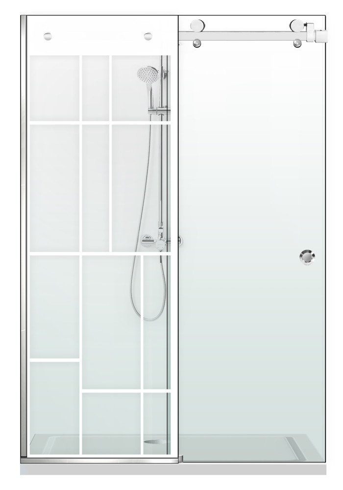 PARAVAN DUS GLISANT FLOAT FULL INOX