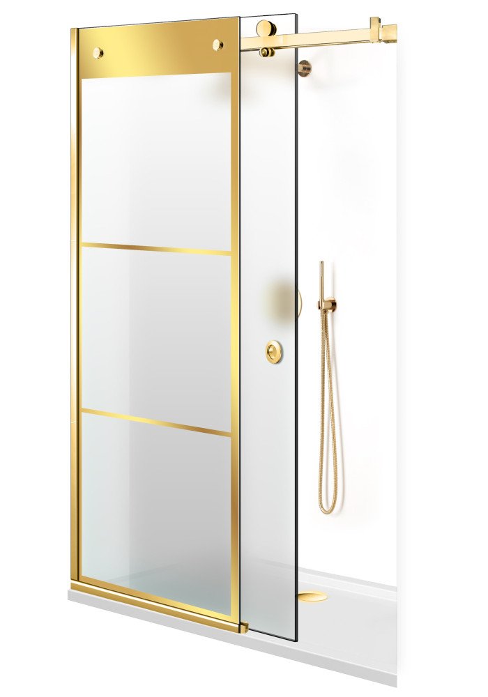 PARAVAN DUS CU USA GLISANTA MAT FULL INOX AURIU