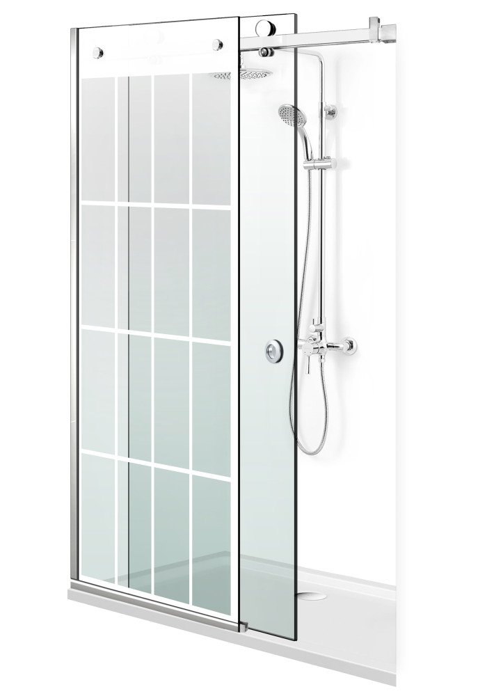 PARAVAN DUS CU USA GLISANTA FLOAT FULL INOX