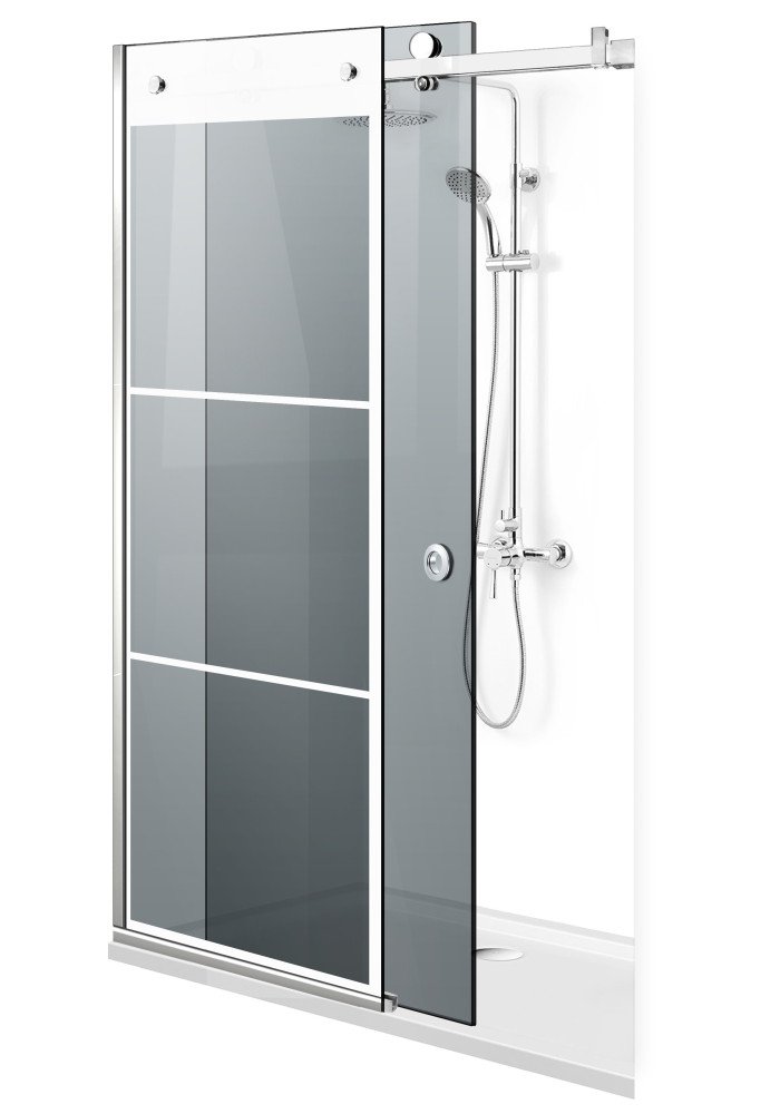 PARAVAN DUS GRI FULL INOX