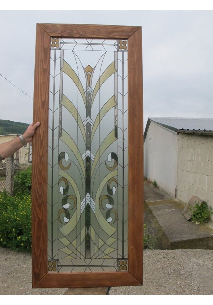 Geam decorativ sticla mata pictata