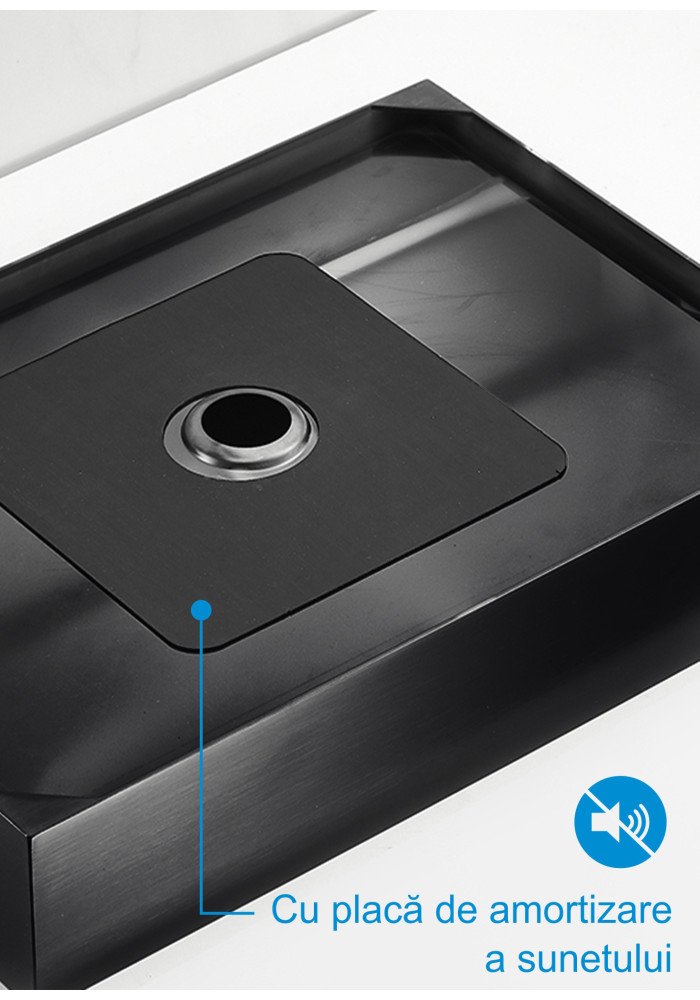 Lavoara inox negru gun metal