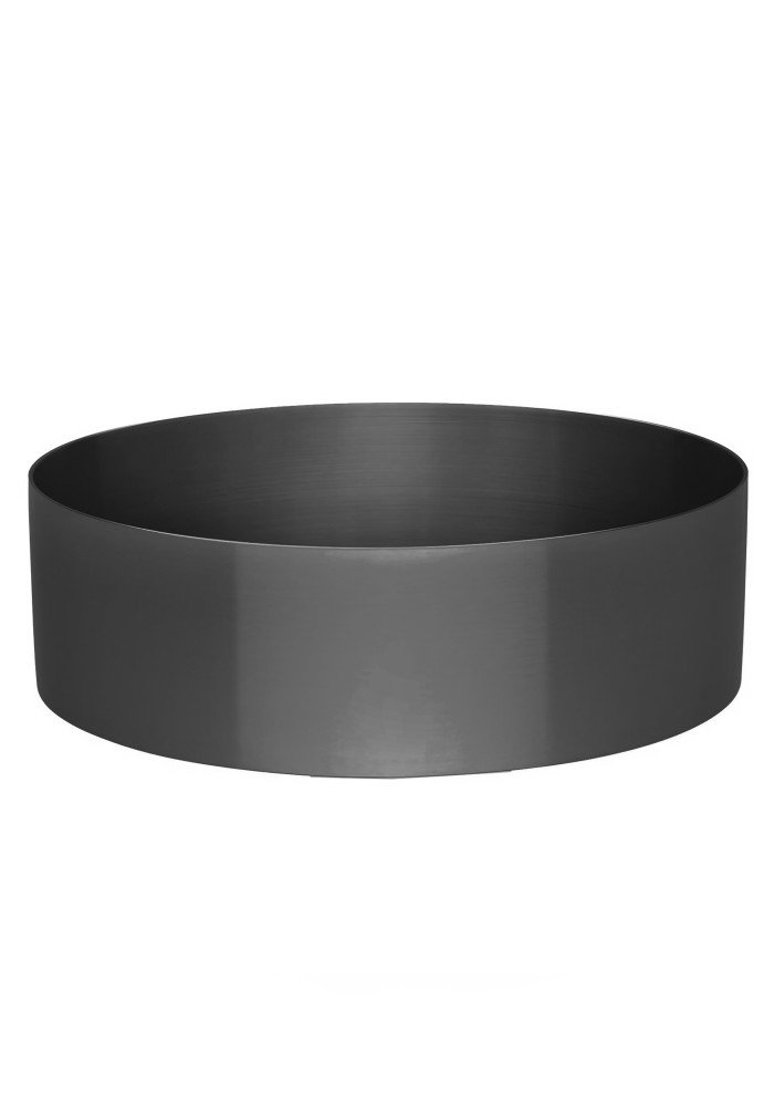 Lavoar INOX negru gun metal rotund
