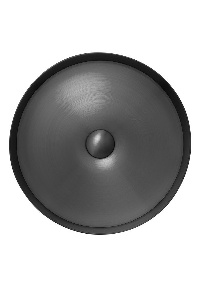 Lavoar INOX negru gun metal rotund