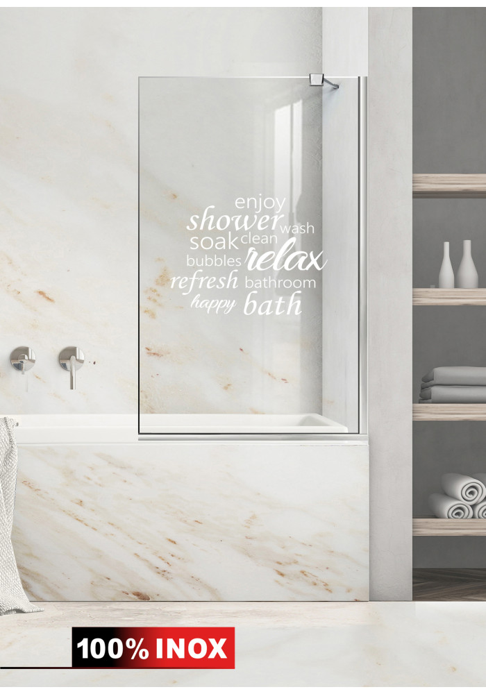 Paravan cada, model Relax, culoare decor: alb