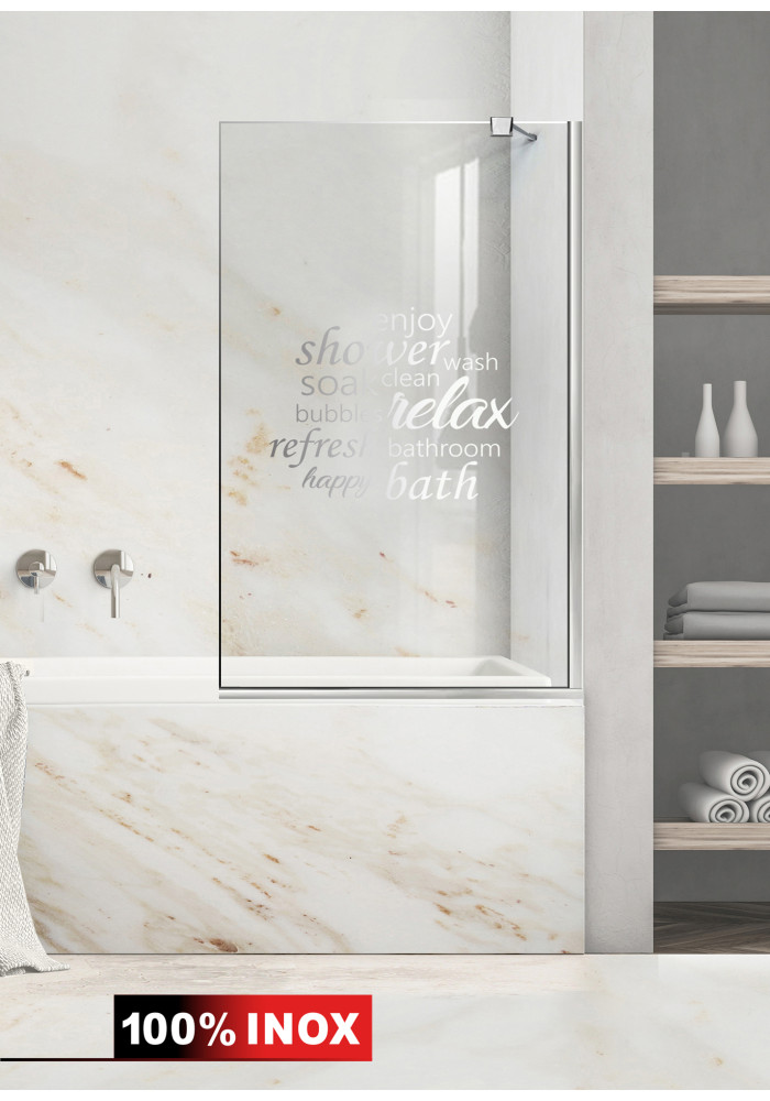 Paravan cada, model Relax, culoare decor: incolor