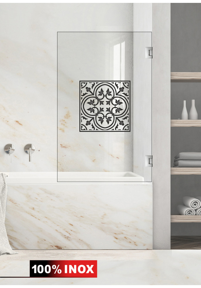 Paravan cada, model Vintage, culoare negru