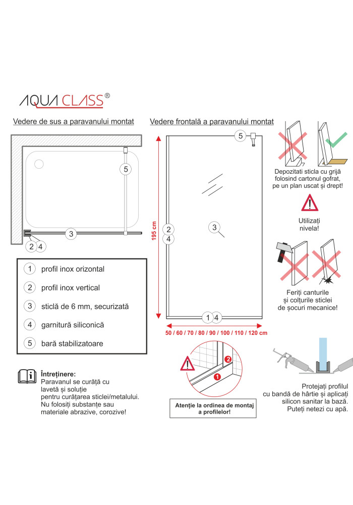 SCHITA-PARAVAN-DUS-AQUACLASS-FRAME