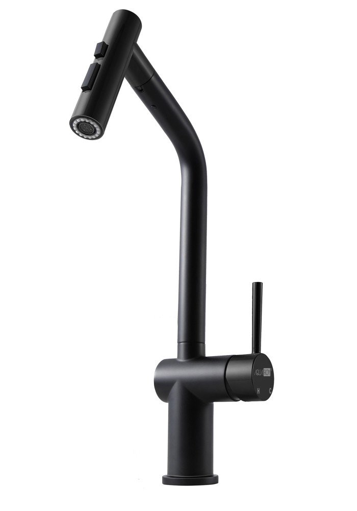 Robinet cu cap extractibil negru