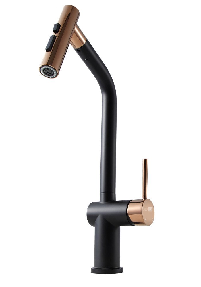 Robinet cu cap extractibil rose gold
