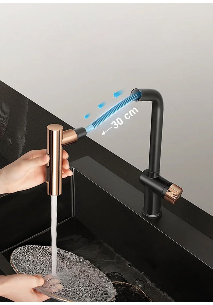 Baterie cu cap extractibil rose gold