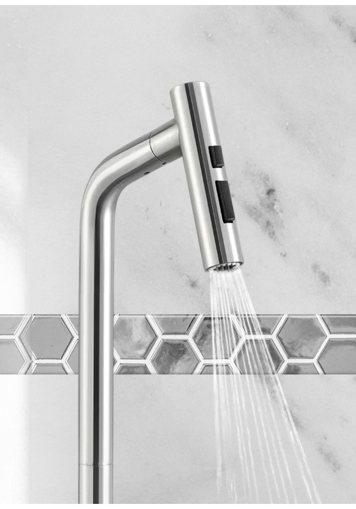 Baterie cu cap extractibil inox