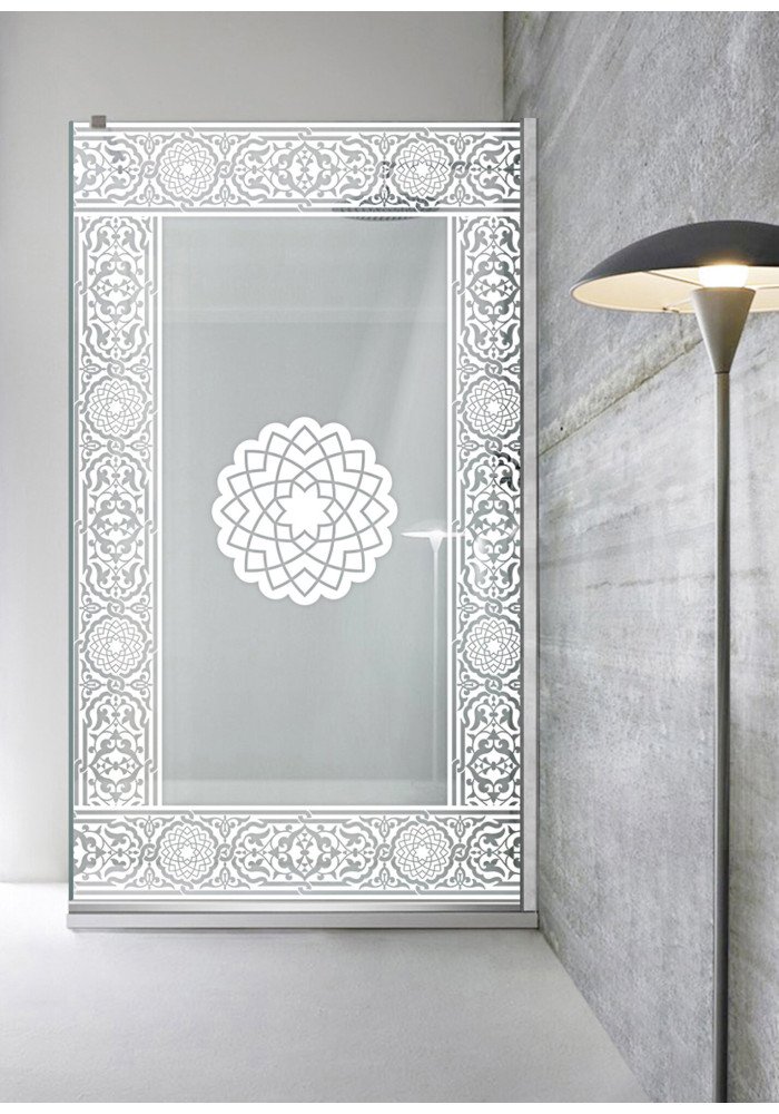 PARAVAN-DUS-AQUAROY-ORNAMENT-CLAR-ALB