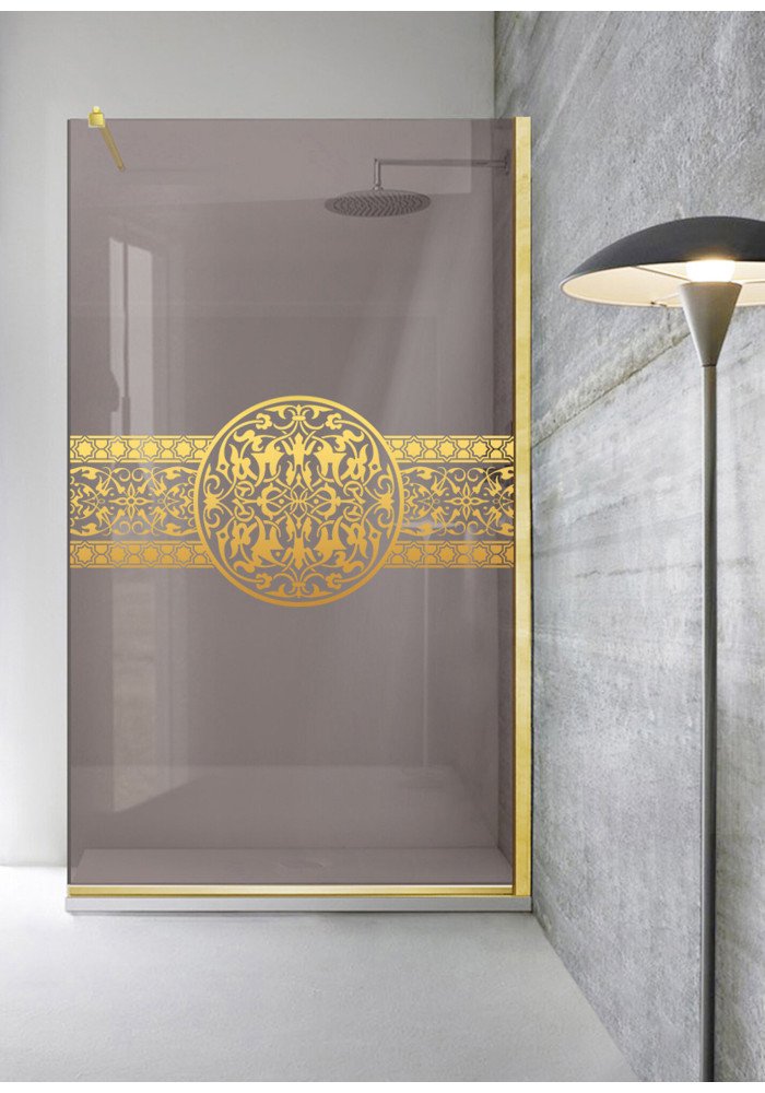 PARAVAN DUS BRONZ FULL INOX AURIU