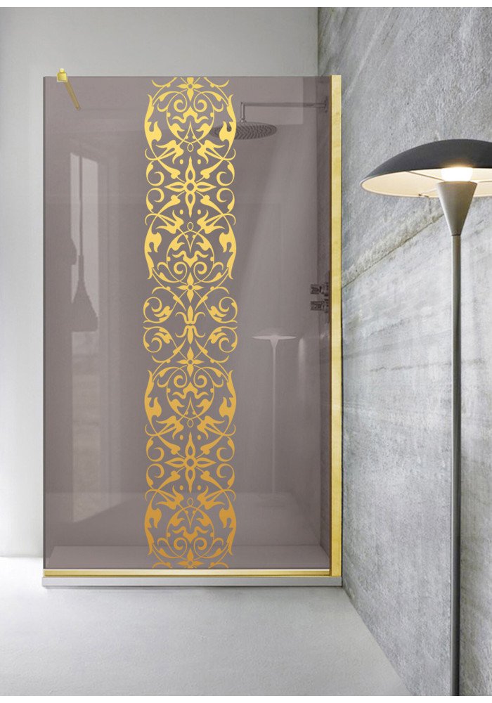 PARAVAN DUS BRONZ FULL INOX AURIU