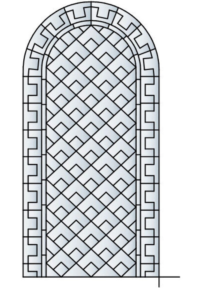 Vitraliu pe sticla sablata desenat