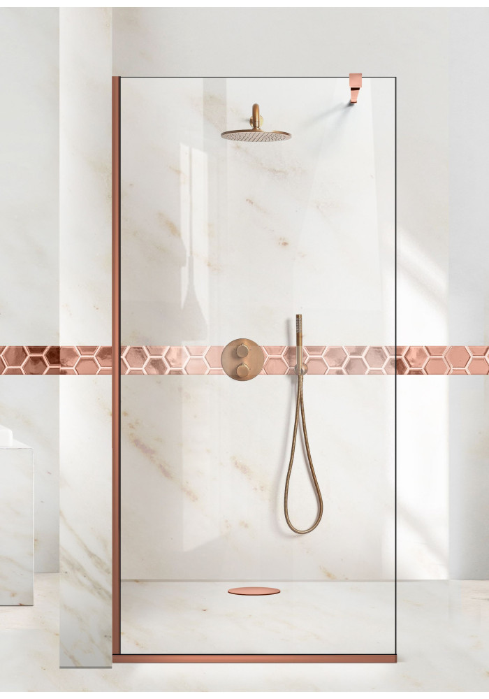 PARAVAN DUS FLOAT FULL INOX COPPER