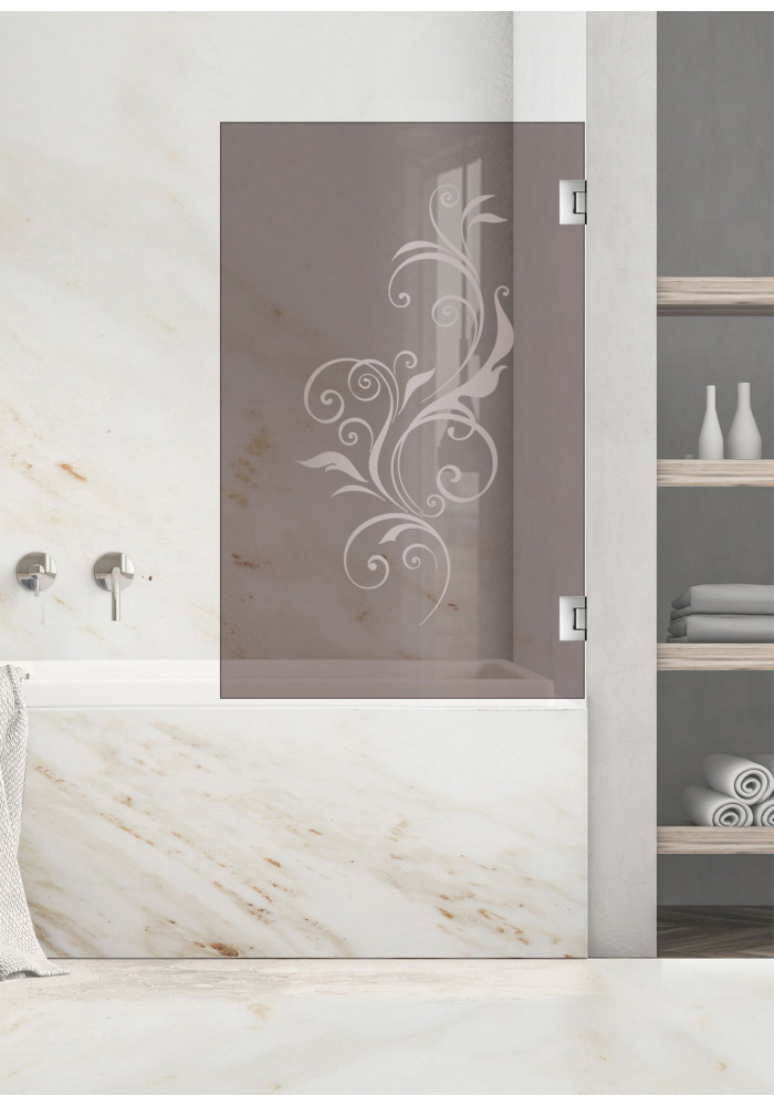 Paravan cada, model SWIRLY, sticla bronz
