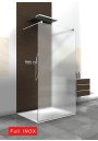 Paravan Cabina de dus Walk-in, (5585), sticla mata nedecorata , 8 mm, AQUA DUO, feronerie INOX