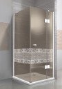Cabina dus colt, (72), patrata 90x90, sticla bronz, 8 mm, CLEAR SENSATION ART