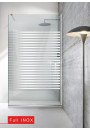Paravan cabina de dus walk-in, (1314) Aqua Roy ® INOX, model Bali incolor, sticla 8 mm, clara securizata, anticalcar