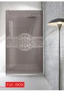 Paravan cabina de dus walk-in, (2228) Aqua Roy ® INOX, model Doha Medalion incolor/alb, sticla 8 mm, bronz securizata, anticalcar