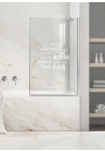 Paravan cada, model Relax, culoare decor: alb