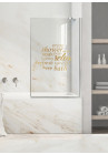 Paravan cada, model Relax, culoare decor: auriu
