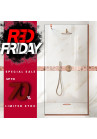 RED013 PARAVAN DUS WALK-IN STICLA CLARA AQUA ROY