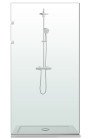 PARAVAN DUS FLOAT FULL INOX