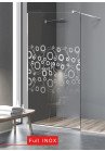 Paravan Cabina dus walk-in, sticla clara, culoare sablare: incolor