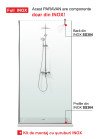 PARAVAN DUS FLOAT FULL INOX