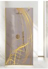 PARAVAN DUS BRONZ FULL INOX AURIU