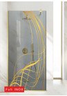 PARAVAN DUS GRI FULL INOX AURIU