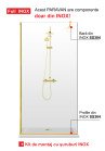 PARAVAN DUS FLOAT FULL INOX AURIU